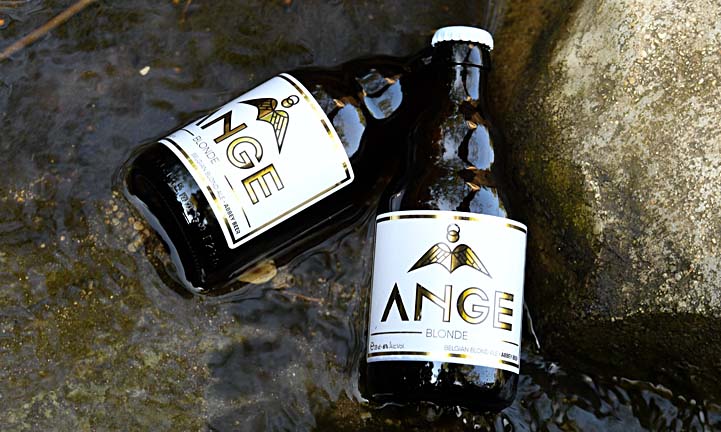 ange bière ange biere 100% malt longue fermentation ange beer bottle authentic Abbey beer